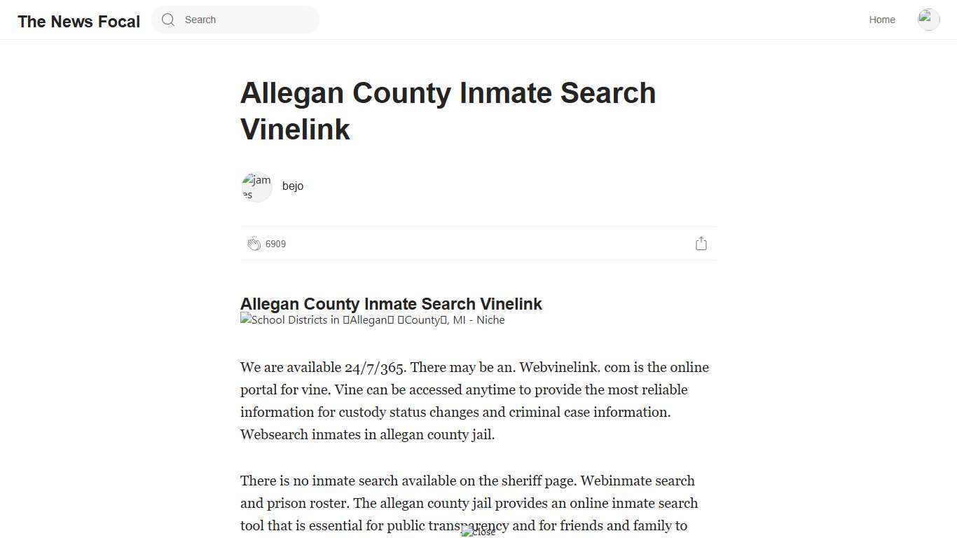 Allegan County Inmate Search Vinelink